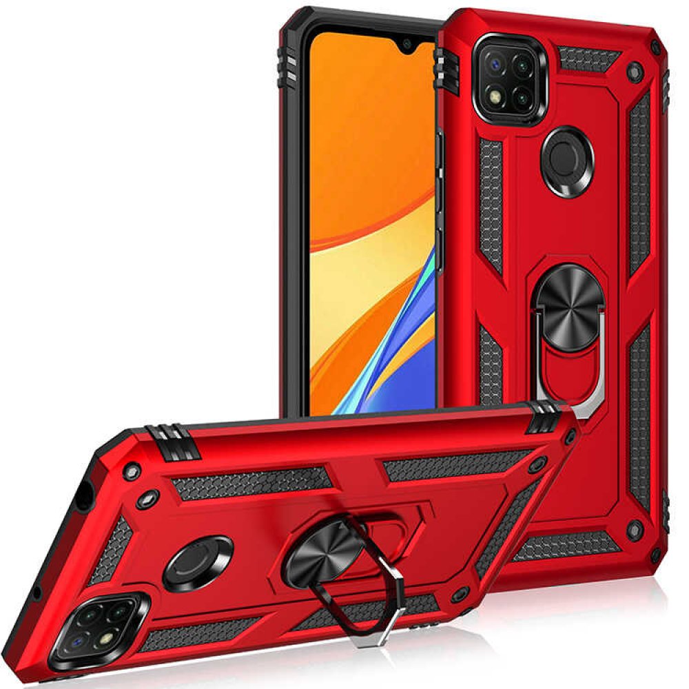 Redmi 9C Kılıf Sofya Yüzüklü Silikon Kapak - Rose Redmi 9C Kılıf Sofya Yüzüklü Silikon Kapak - Rose