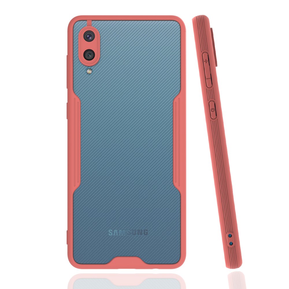  Samsung Galaxy A02 Kılıf Platin Silikon - Pembe