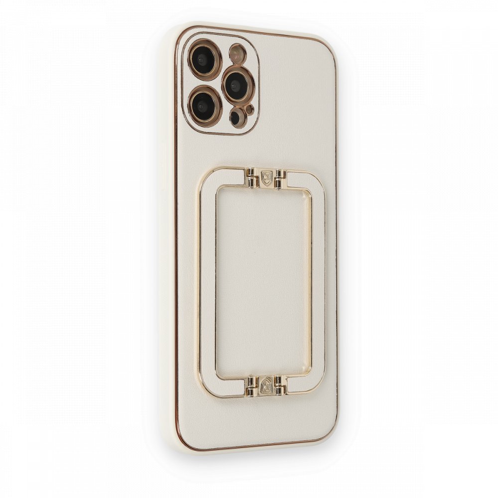 iPhone 12 Pro Max Kılıf Coco Elit Kapak - Beyaz iPhone 12 Pro Max Kılıf Coco Elit Kapak - Beyaz