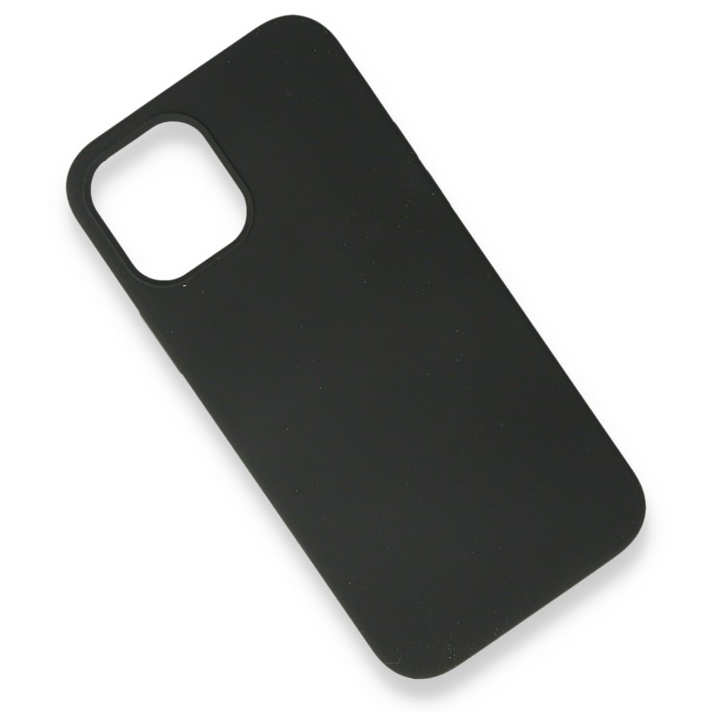  iPhone 12 Pro Max Kılıf Magneticsafe Lansman Silikon Kapak - Siyah