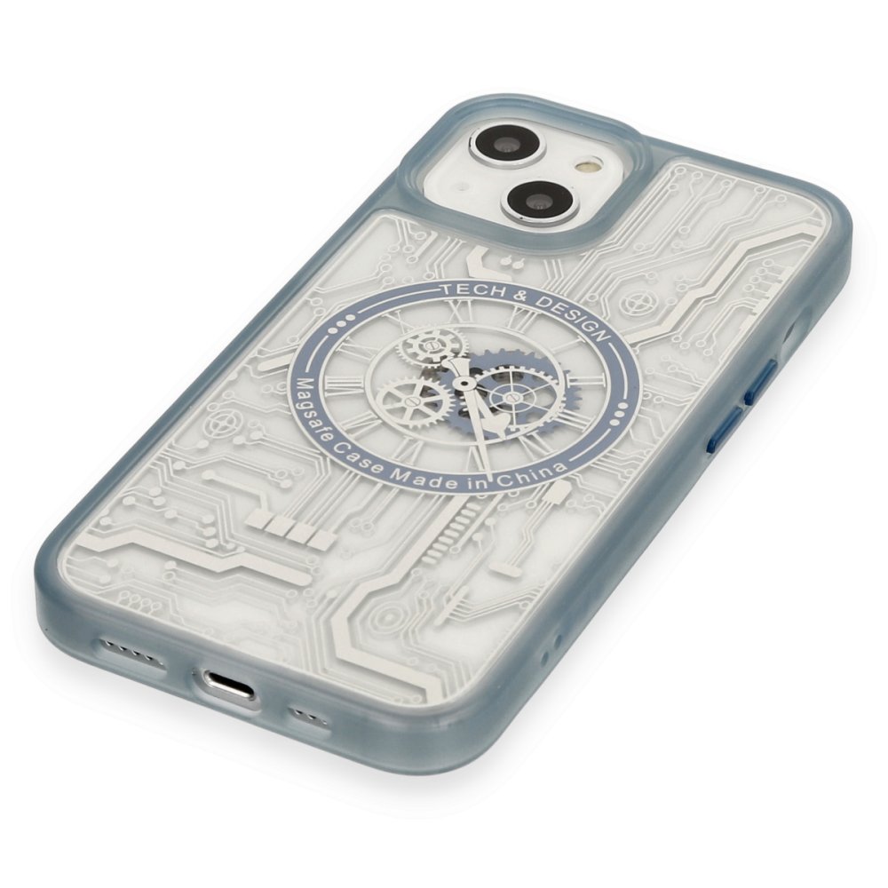  iPhone 14 Kılıf Magic Magneticsafe Silikon - Sierra Blue