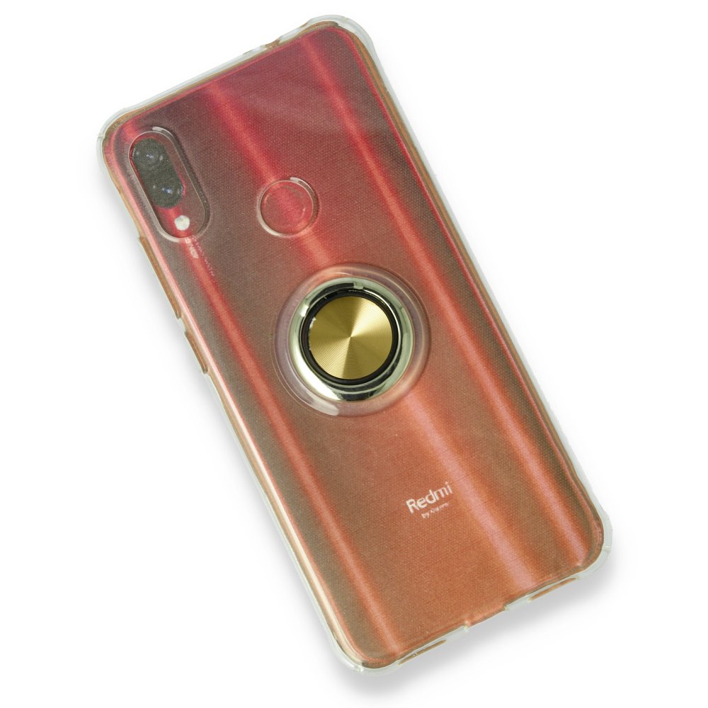 Redmi Note 7 Pro Kılıf Gros Yüzüklü Silikon - Gold Redmi Note 7 Pro Kılıf Gros Yüzüklü Silikon - Gold