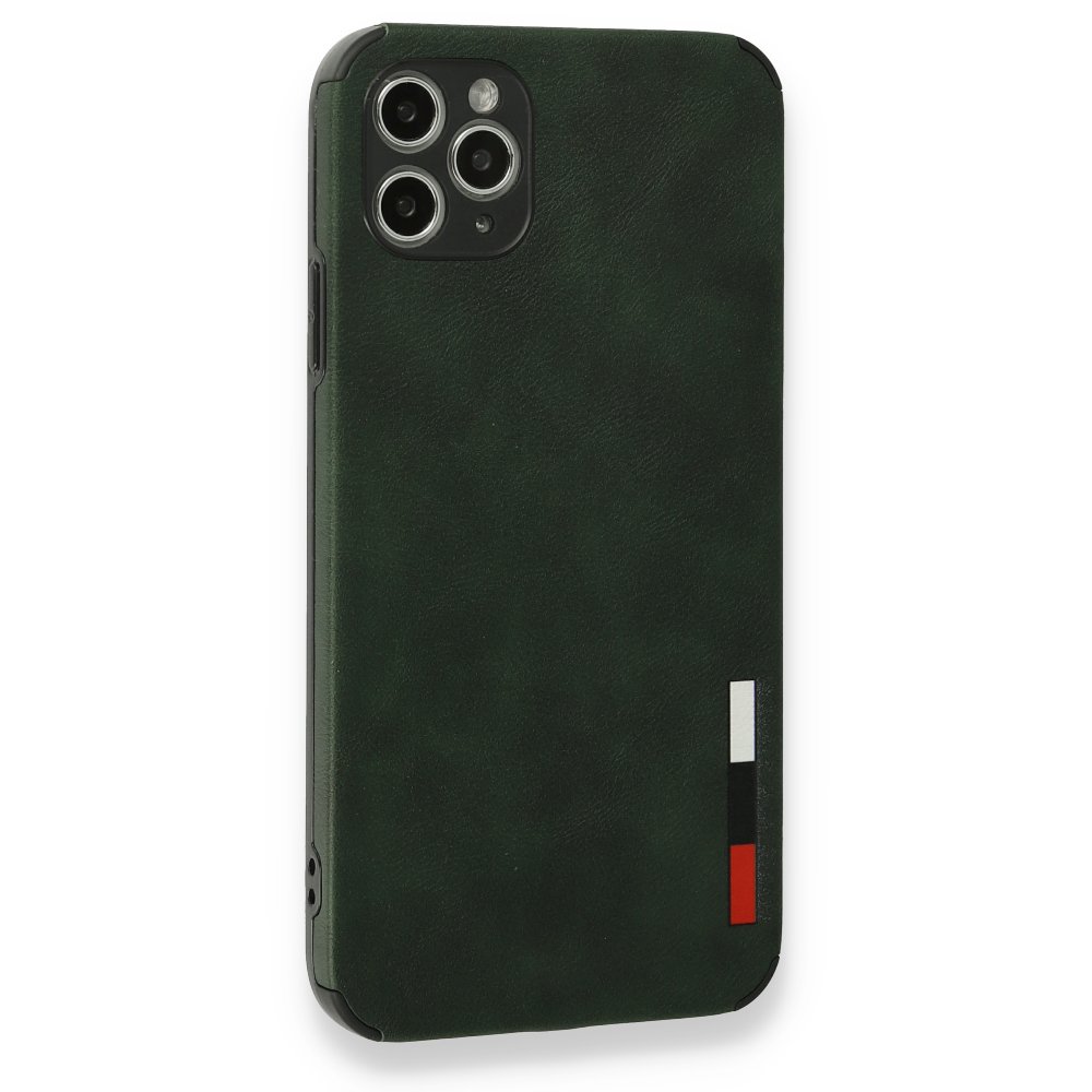 iPhone 11 Pro Kılıf Loop Deri Silikon - Yeşil iPhone 11 Pro Kılıf Loop Deri Silikon - Yeşil