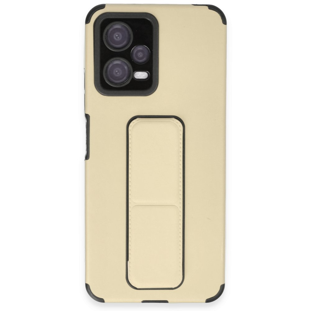  Xiaomi Poco X5 5G Kılıf Mega Standlı Silikon - Gold