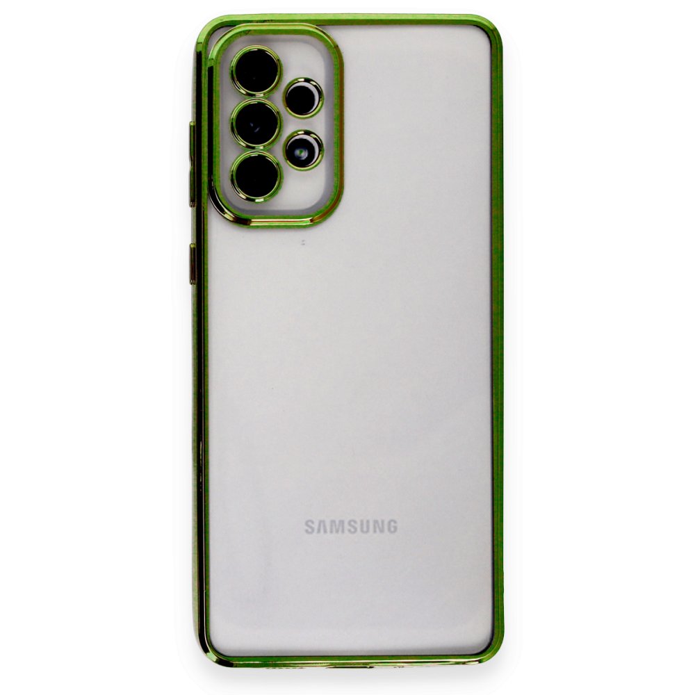  Samsung Galaxy A73 5G Kılıf Razer Lensli Silikon - Yeşil
