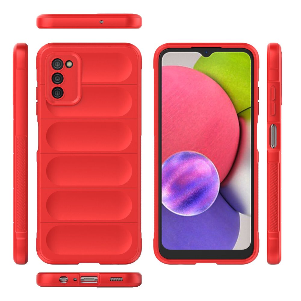  Samsung Galaxy A03S Kılıf Optimum Silikon - Kırmızı