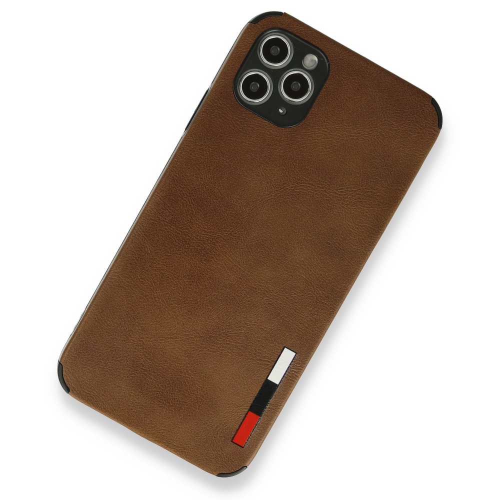 iPhone 11 Pro Kılıf Loop Deri Silikon - Kahverengi iPhone 11 Pro Kılıf Loop Deri Silikon - Kahverengi
