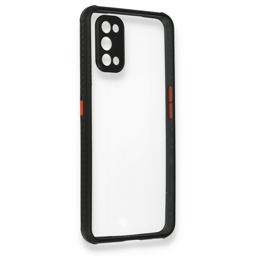 Realme 7 Pro Kılıf Miami Şeffaf Silikon - Siyah  Realme 7 Pro Kılıf Miami Şeffaf Silikon - Siyah