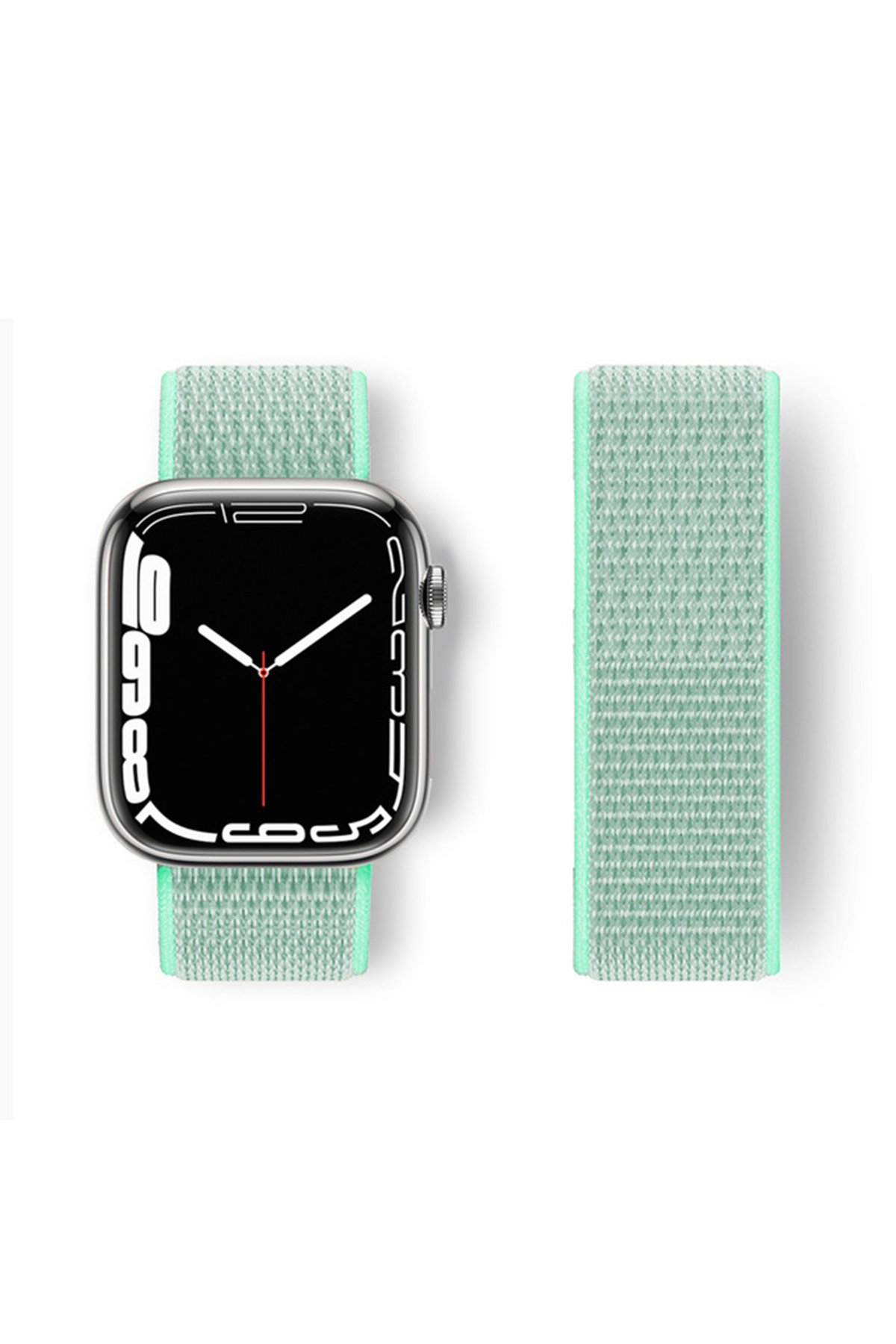 Apple Watch 38mm Hasırlı Cırtcırtlı Kordon - Turkuaz Apple Watch 38mm Hasırlı Cırtcırtlı Kordon - Turkuaz