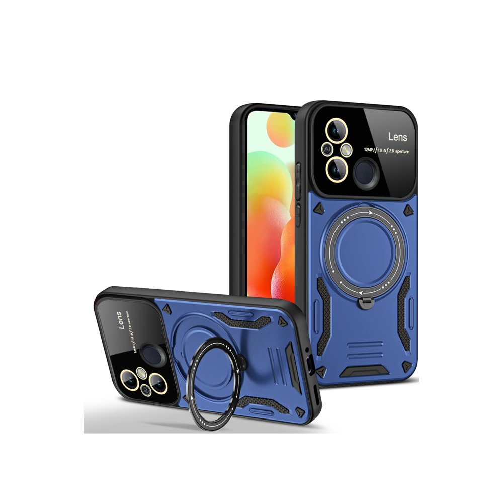 Redmi 12C Kılıf Joy Lens Standlı Kapak - Lacivert