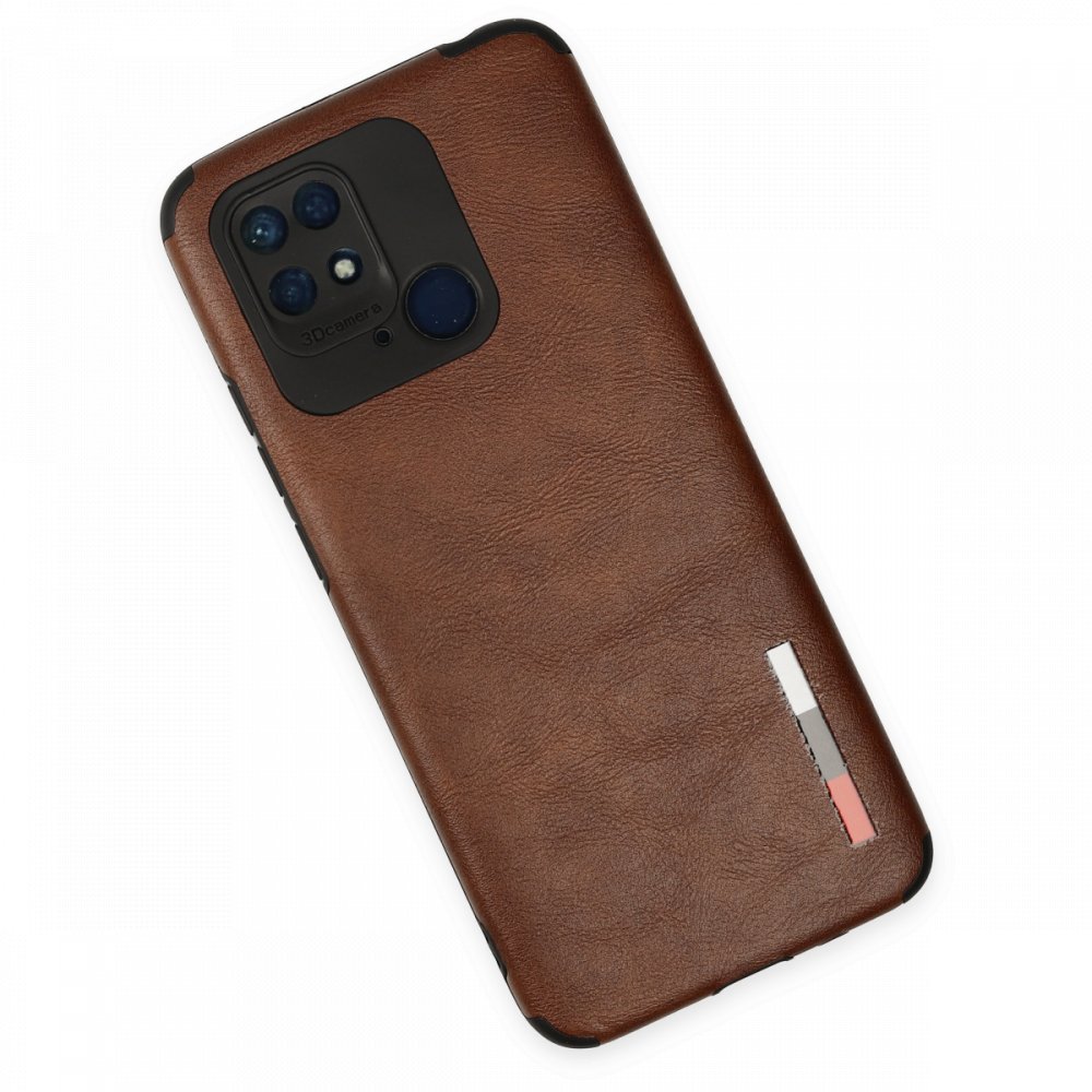 Xiaomi Poco C40 Kılıf Loop Deri Silikon - Kahverengi Xiaomi Poco C40 Kılıf Loop Deri Silikon - Kahverengi