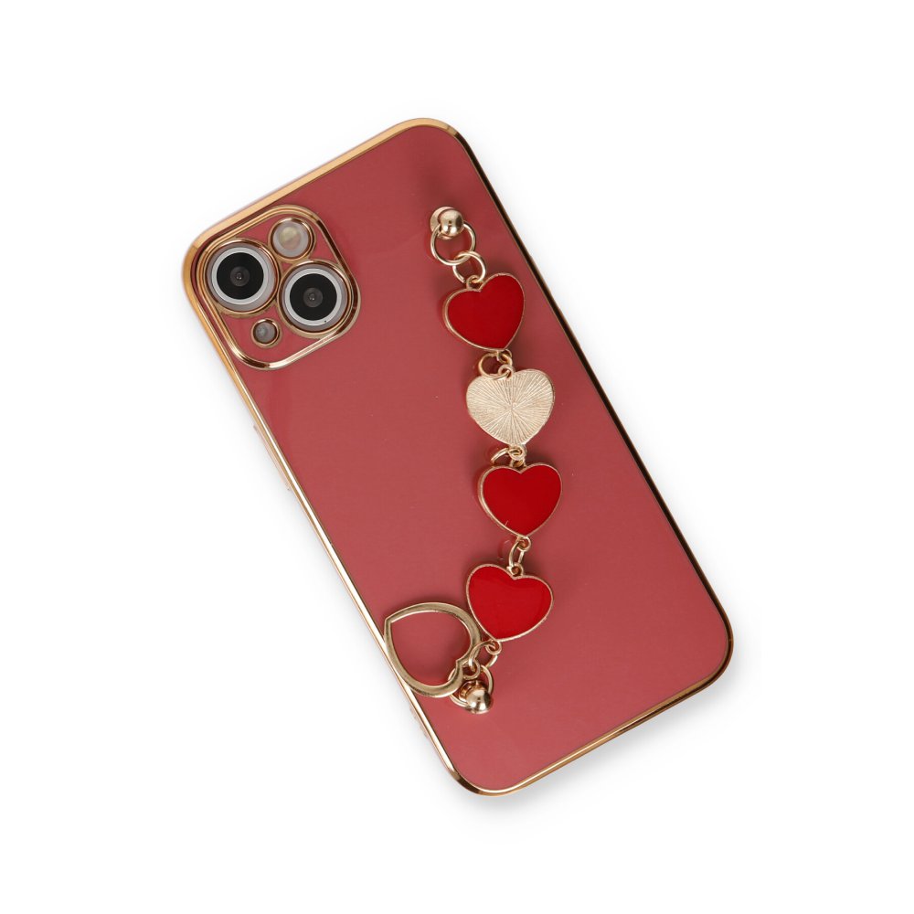  iPhone 14 Plus Kılıf Esila Silikon - Kırmızı
