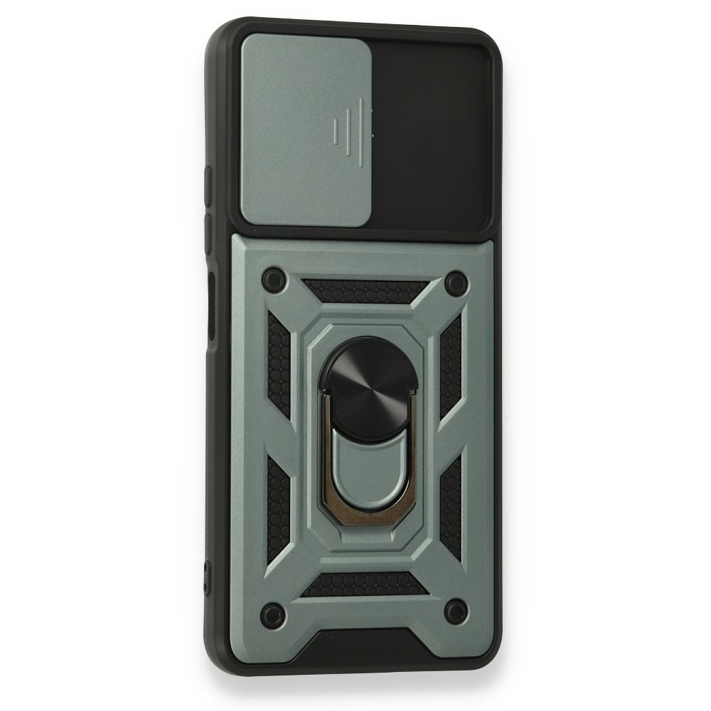 Redmi K40 Kılıf Pars Lens Yüzüklü Silikon - Yeşil Redmi K40 Kılıf Pars Lens Yüzüklü Silikon - Yeşil