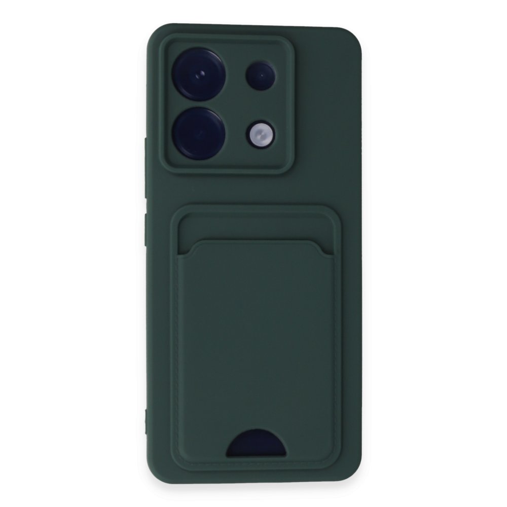 Redmi Note 13 Pro 5G Kılıf Kelvin Kartvizitli Silikon - Koyu Yeşil