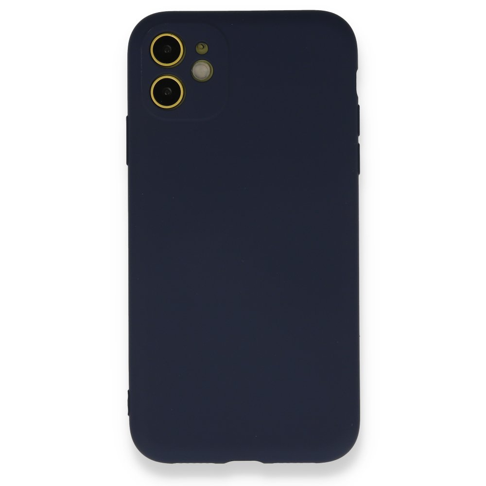 iPhone 12 Kılıf Nano içi Kadife Silikon - Lacivert iPhone 12 Kılıf Nano içi Kadife Silikon - Lacivert