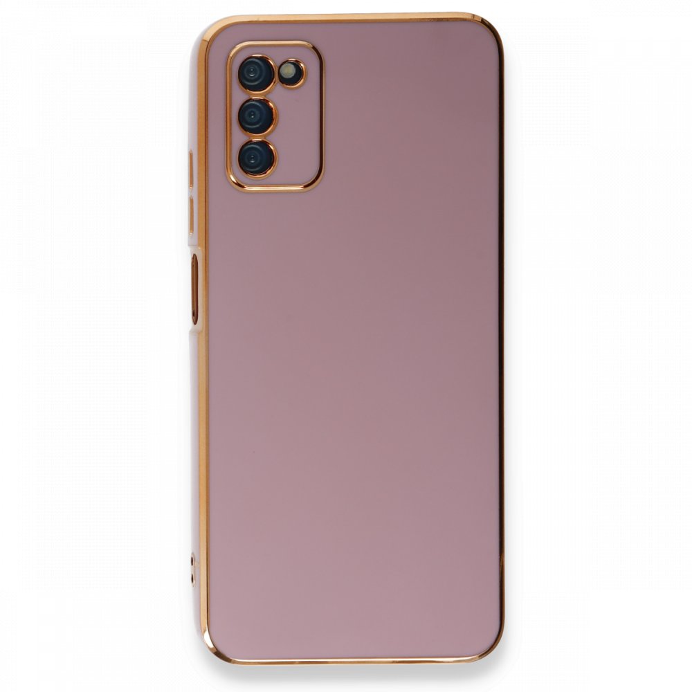  Samsung Galaxy A03S Kılıf Volet Silikon - Mor