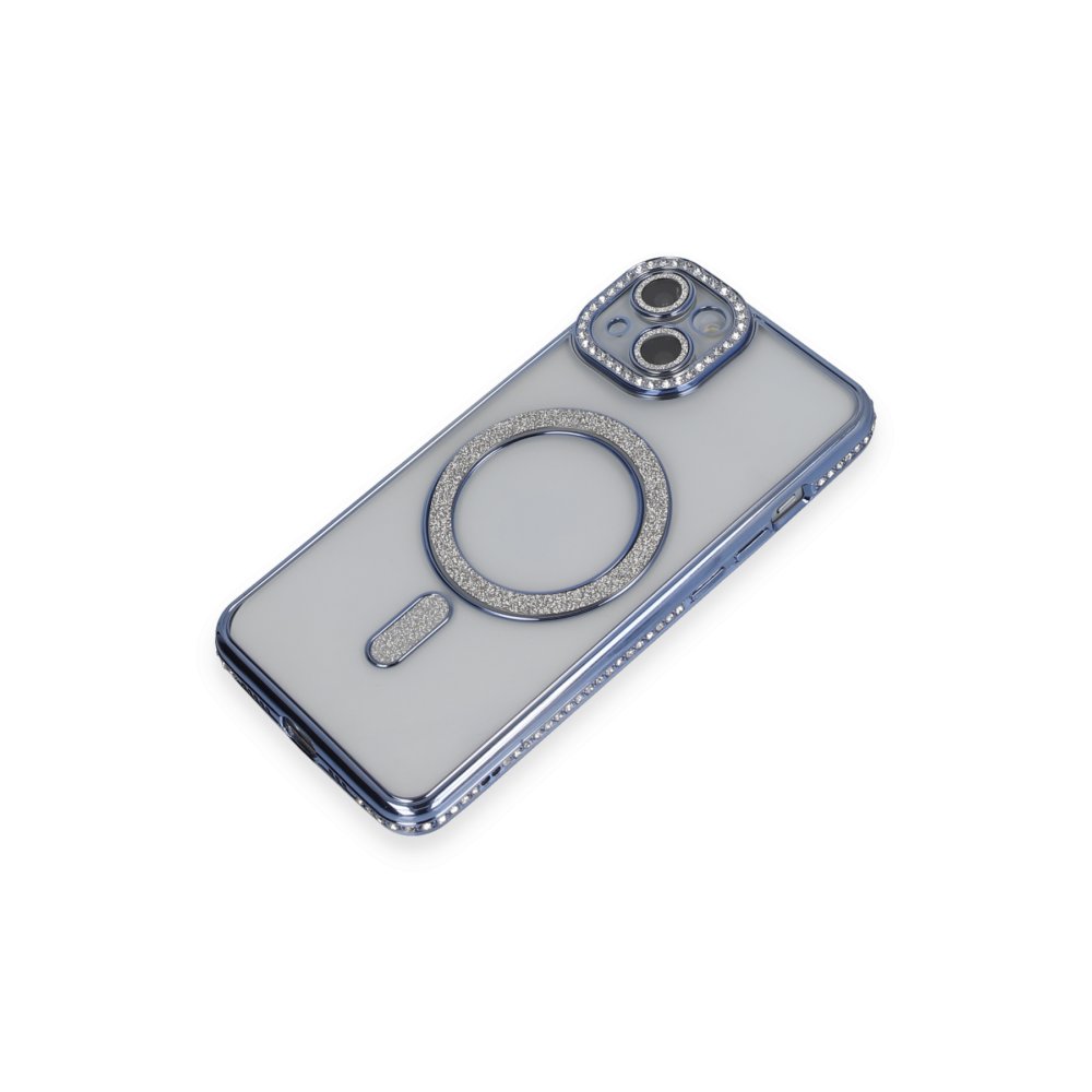 iPhone 14 Kılıf Joke Simli Magneticsafe Kılıf - Mavi iPhone 14 Kılıf Joke Simli Magneticsafe Kılıf - Mavi