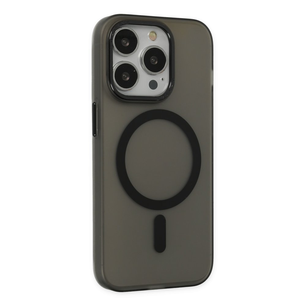  iPhone 14 Pro Kılıf Lodos Magneticsafe Mat Kapak - Siyah