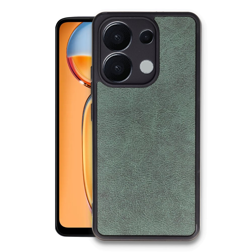 Redmi Note 13 Pro 5G Kılıf Aras Deri Kapak - Koyu Yeşil