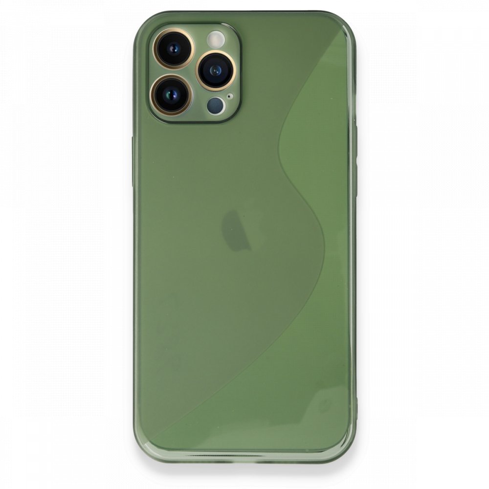  iPhone 13 Pro Max Kılıf S Silikon - Yeşil