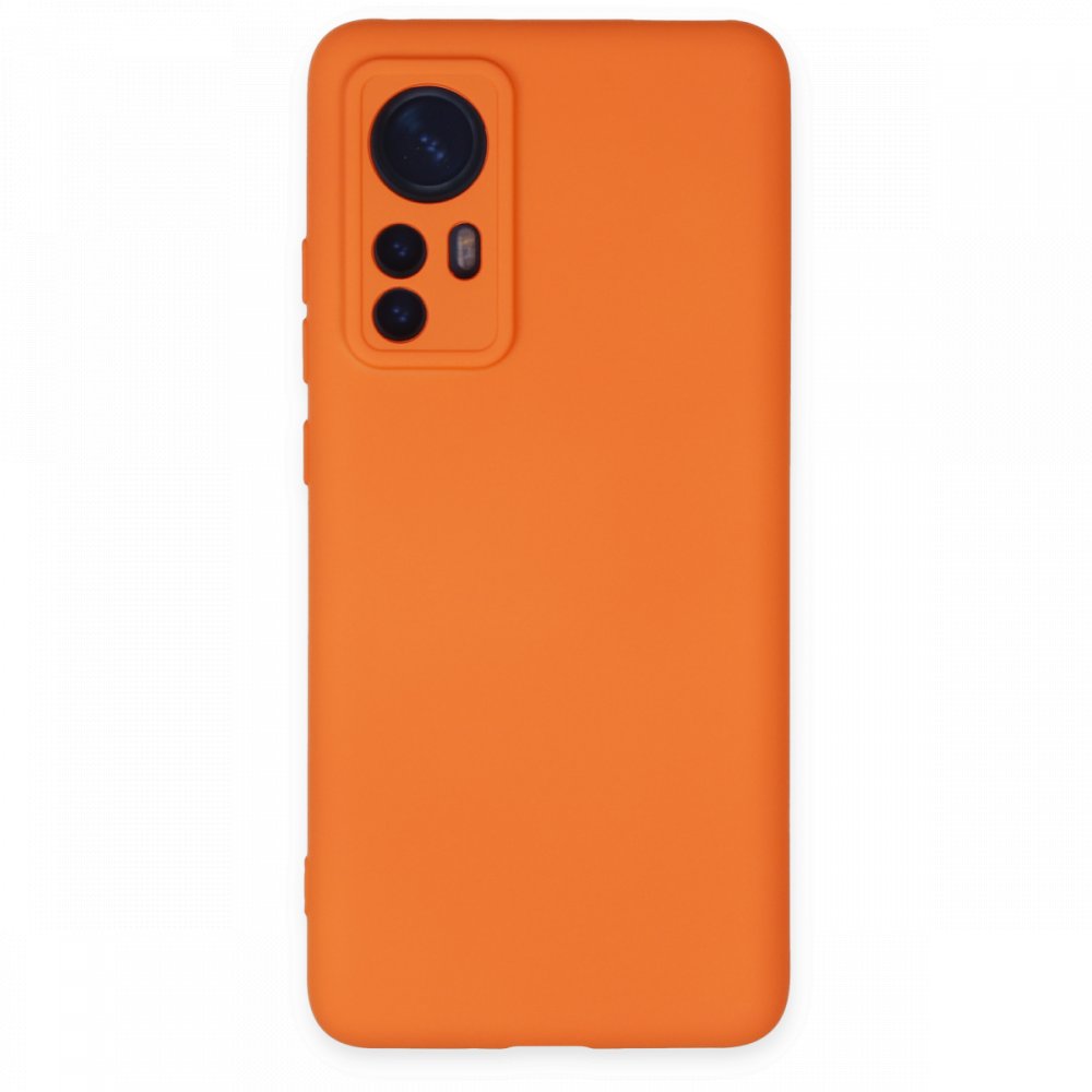  Xiaomi Mi 12 Kılıf Nano içi Kadife Silikon - Turuncu