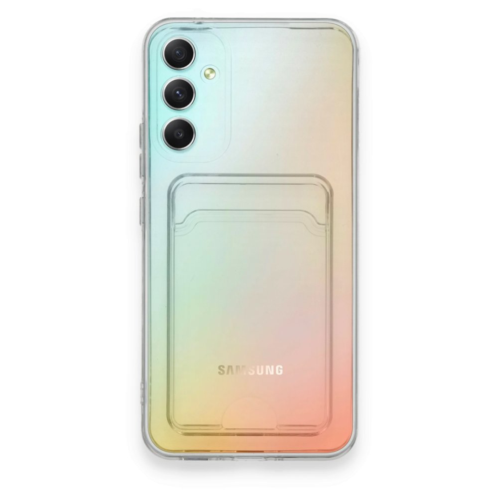  Samsung Galaxy A34 5G Kılıf Kart Şeffaf Silikon - Şeffaf