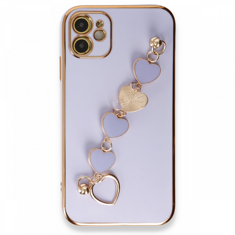  iPhone 12 Kılıf Esila Silikon - Lila
