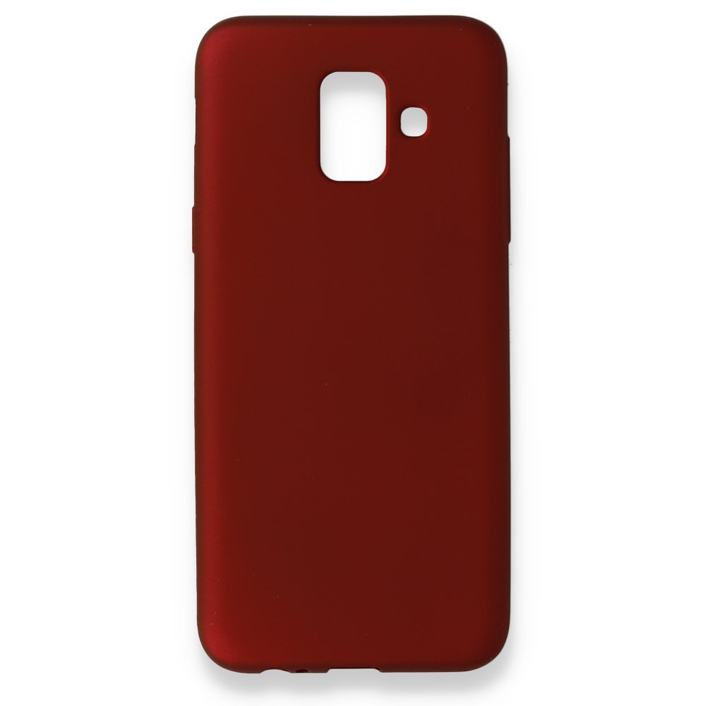  Samsung Galaxy A6 2018 Kılıf First Silikon - Bordo