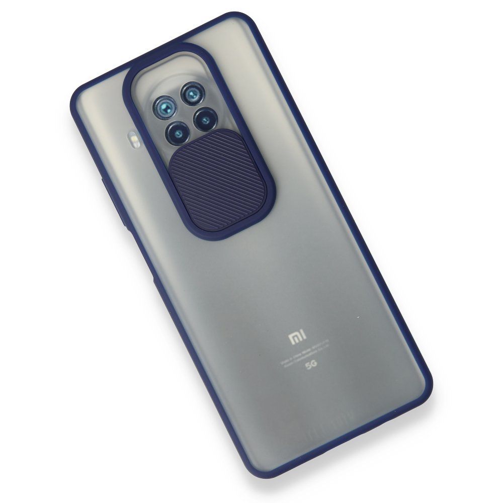 Xiaomi Mi 10T Lite Kılıf Palm Buzlu Kamera Sürgülü Silikon - Lacivert  Xiaomi Mi 10T Lite Kılıf Palm Buzlu Kamera Sürgülü Silikon - Lacivert
