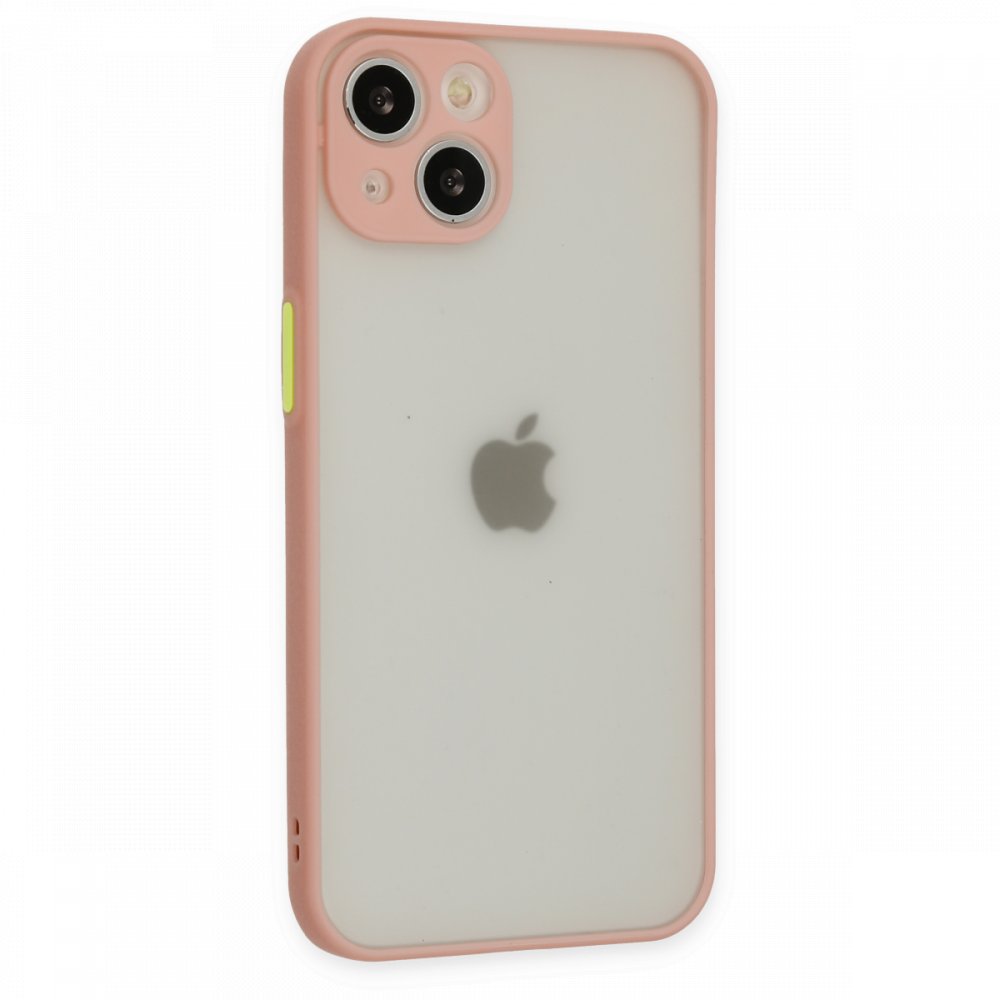  iPhone 13 Mini Kılıf Montreal Silikon Kapak - Pembe
