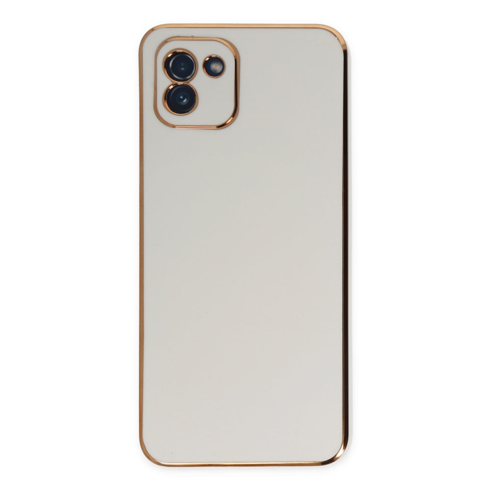  Samsung Galaxy A03 Kılıf Volet Silikon - Beyaz