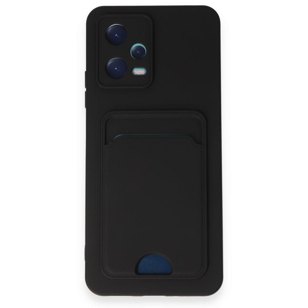 Redmi Note 12 5G Kılıf Kelvin Kartvizitli Silikon - Siyah
