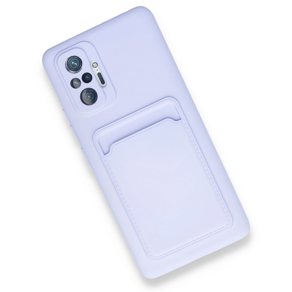 Redmi Note 10 Pro Kılıf Kelvin Kartvizitli Silikon - Lila