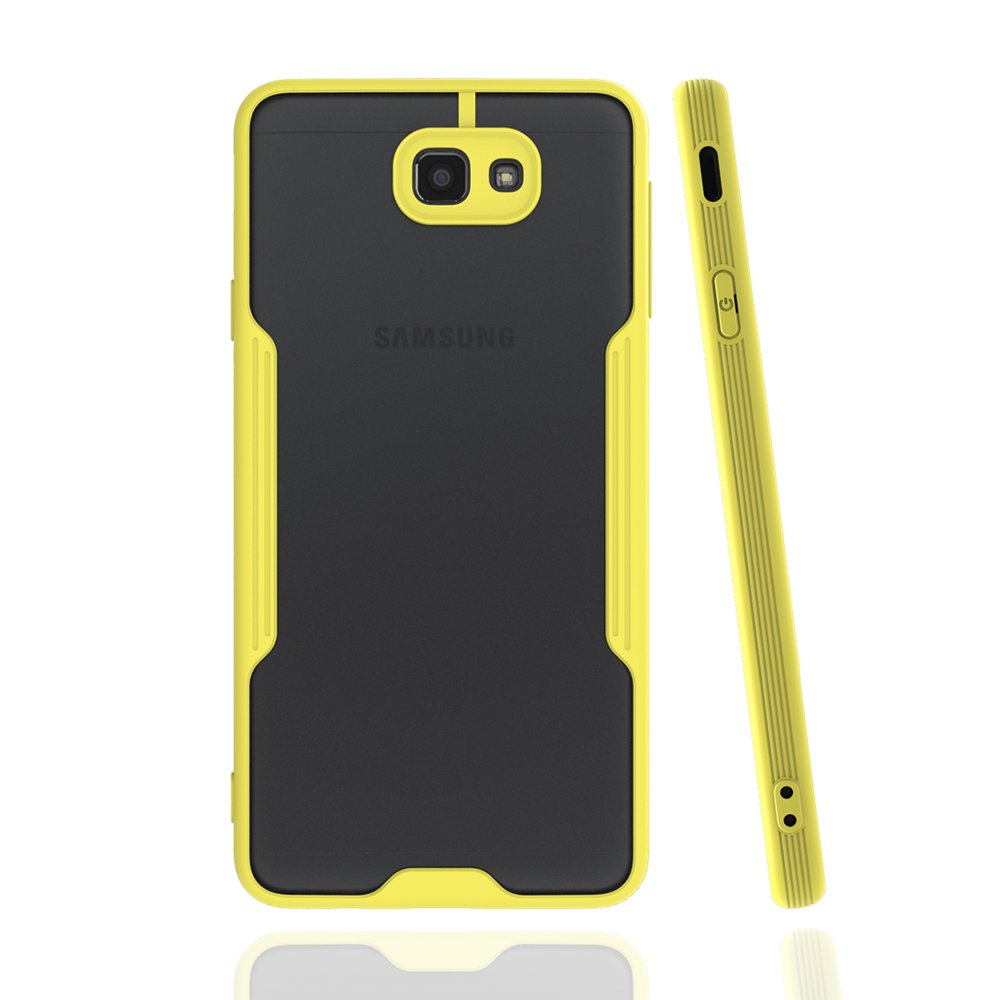  Samsung Galaxy J7 Prime Kılıf Platin Silikon - Sarı