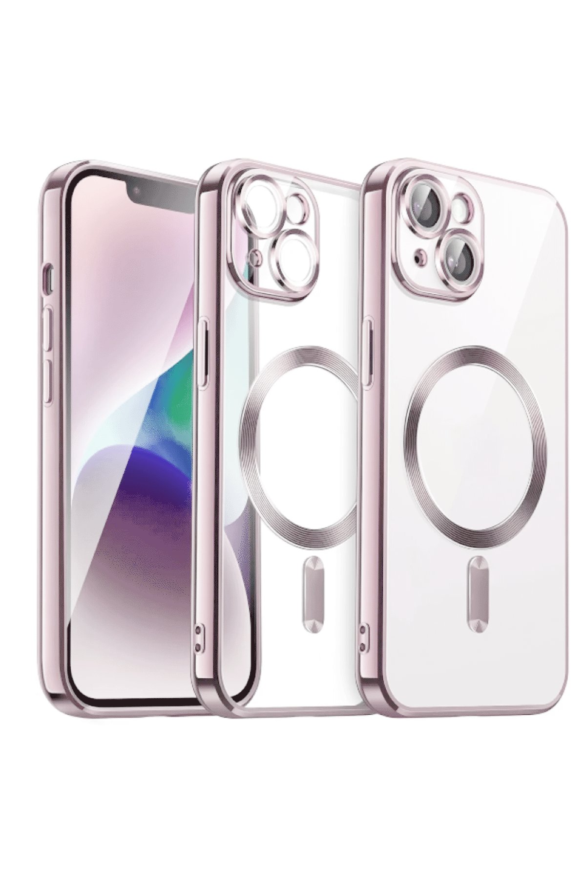 iPhone 15 Kılıf Kross Magneticsafe Kapak - Rose  iPhone 15 Kılıf Kross Magneticsafe Kapak - Rose