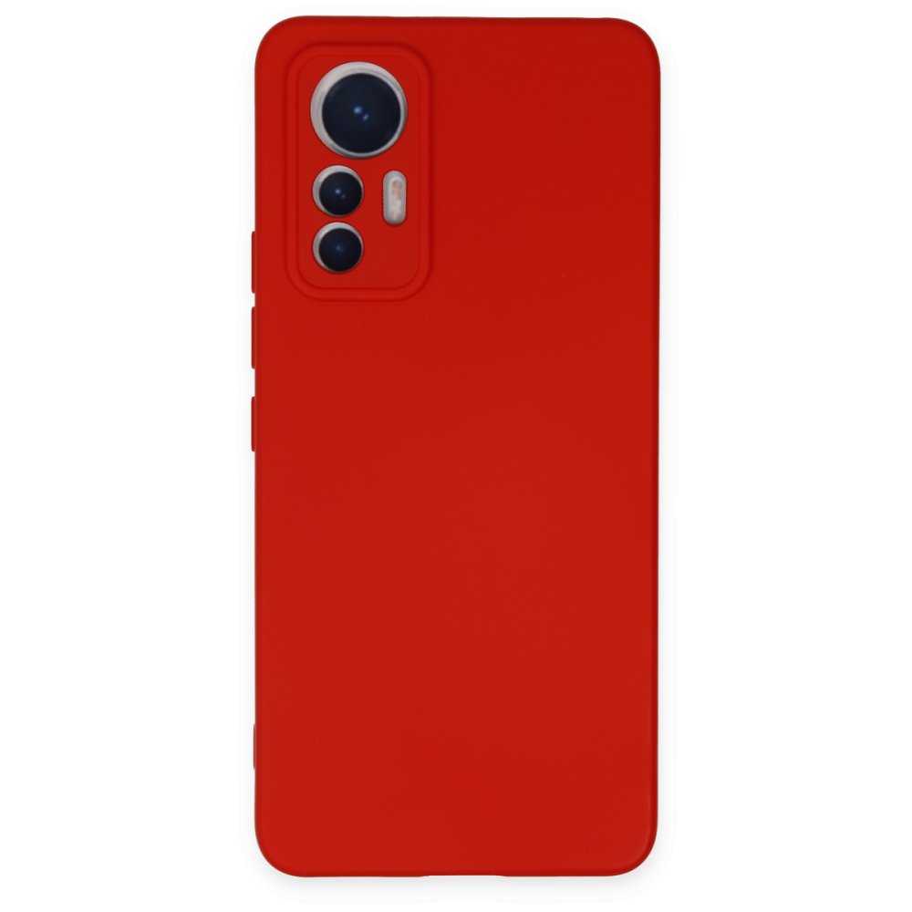  Xiaomi Mi 12 Lite Kılıf Nano içi Kadife Silikon - Kırmızı