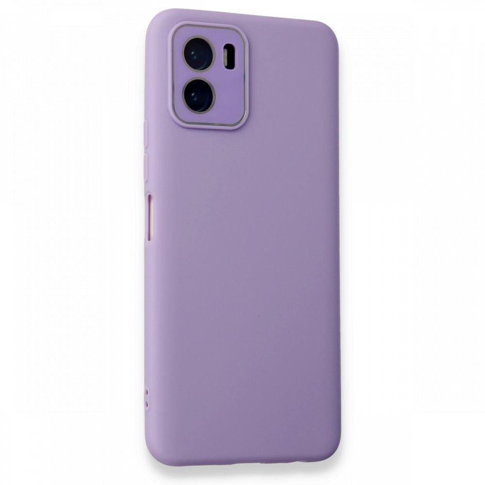  Vivo Y15S Kılıf Lansman Glass Kapak - Lila