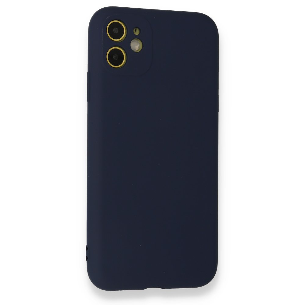 iPhone 12 Kılıf Nano içi Kadife Silikon - Lacivert iPhone 12 Kılıf Nano içi Kadife Silikon - Lacivert