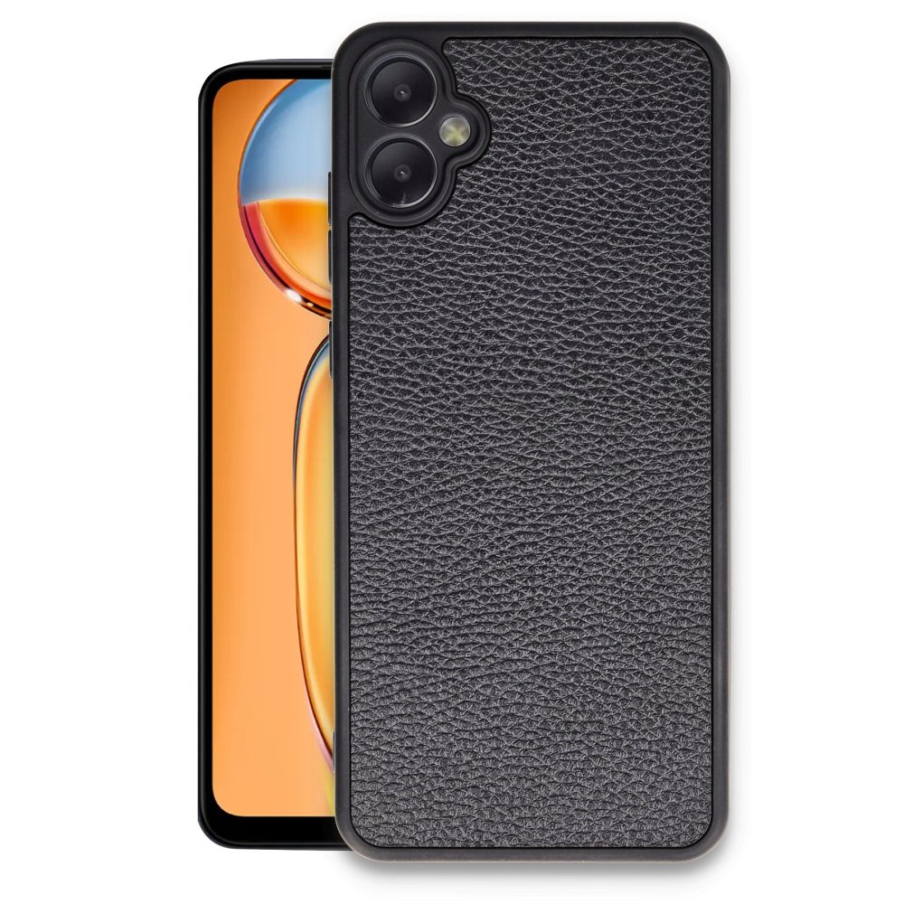  Samsung Galaxy A06 Kılıf Aras Deri Kapak - Siyah