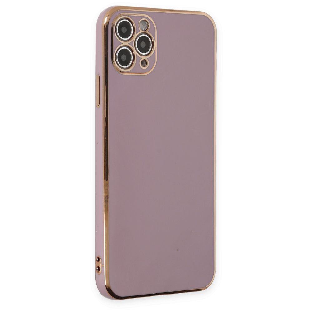  iPhone 11 Pro Max Kılıf Volet Silikon - Mor
