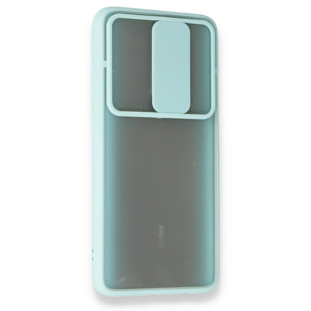 Redmi Note 8 Pro Kılıf Palm Buzlu Kamera Sürgülü Silikon - Turkuaz