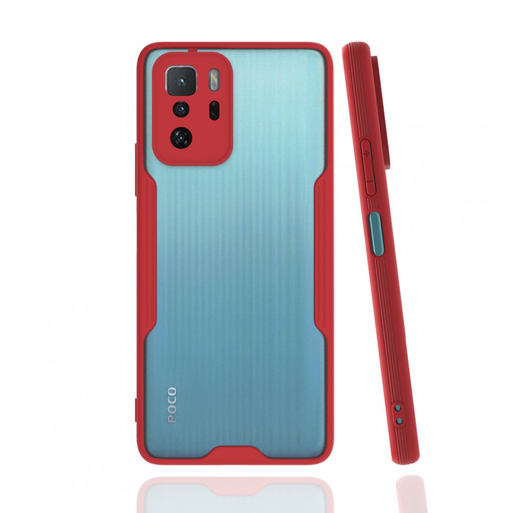  Xiaomi Poco X3 GT Kılıf Platin Silikon - Kırmızı