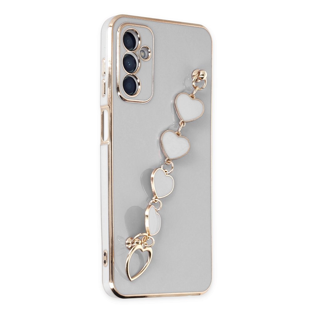  Samsung Galaxy A14 4G Kılıf Esila Silikon - Beyaz