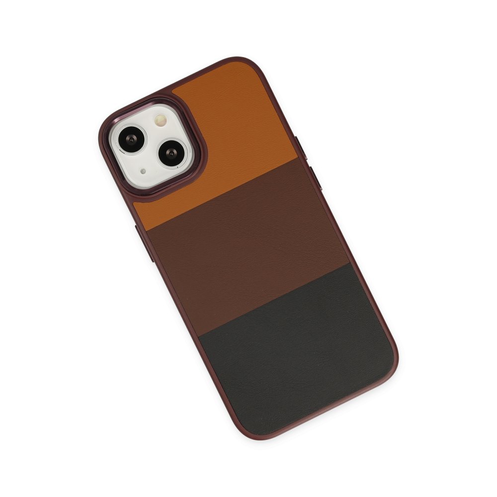  iPhone 14 Plus Kılıf King Kapak - Bordo-Siyah