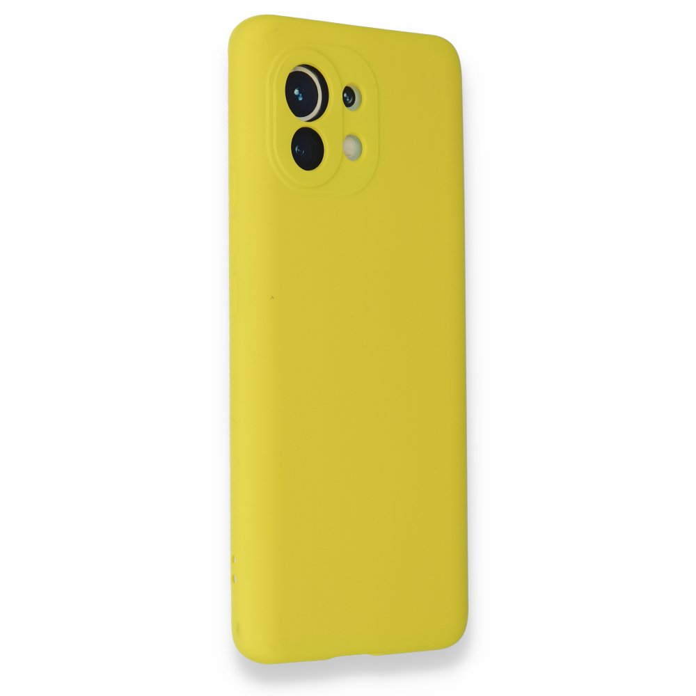 Xiaomi Mi 11 Kılıf Nano içi Kadife Silikon - Sarı Xiaomi Mi 11 Kılıf Nano içi Kadife Silikon - Sarı