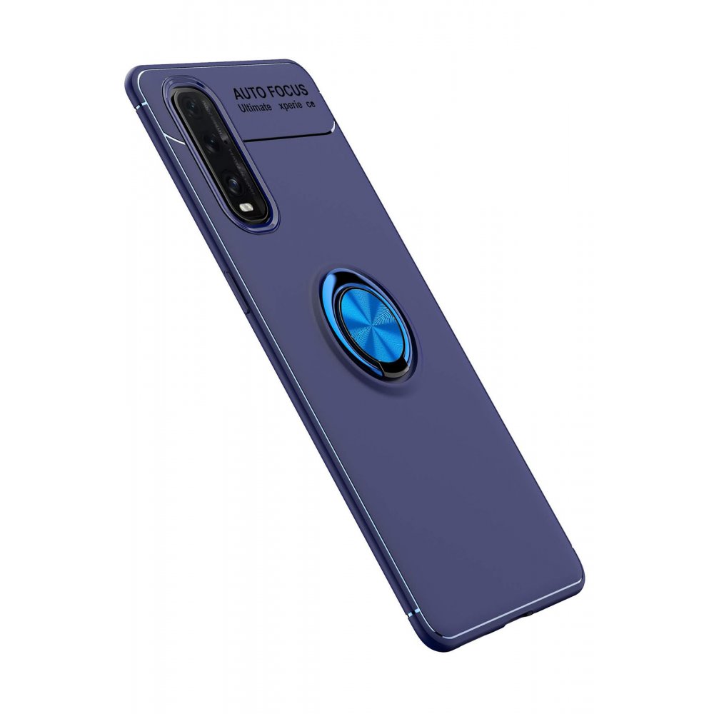  Oppo Find X2 Kılıf Range Yüzüklü Silikon - Mavi