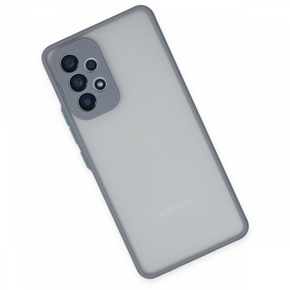  Samsung Galaxy A53 5G Kılıf Montreal Silikon Kapak - Gri