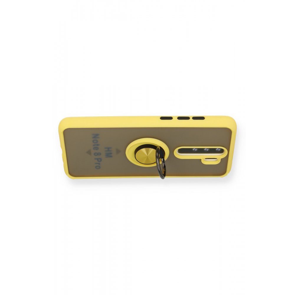 Redmi Note 8 Pro Kılıf Montreal Yüzüklü Silikon Kapak - Sarı Redmi Note 8 Pro Kılıf Montreal Yüzüklü Silikon Kapak - Sarı