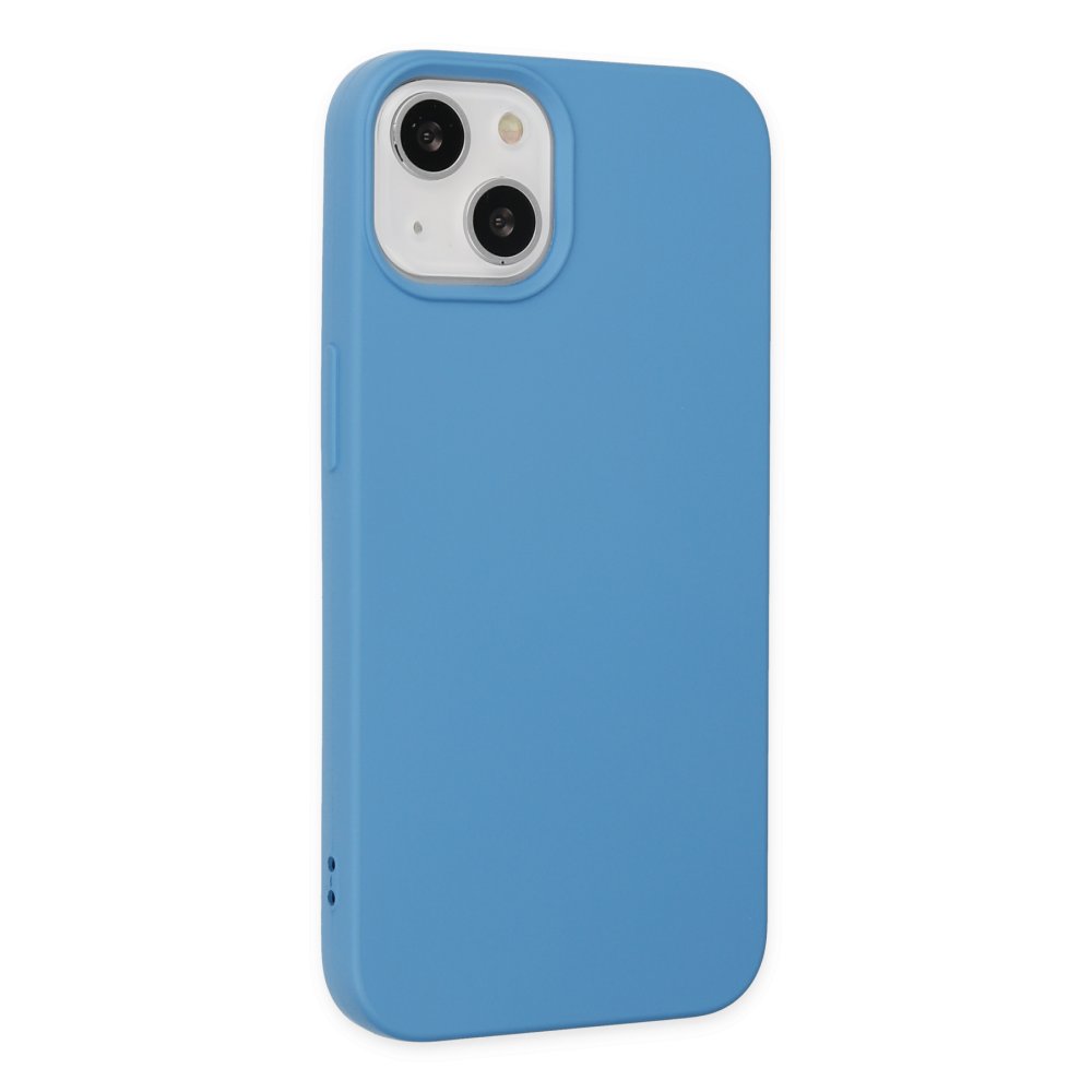 iPhone 15 Pro Kılıf Nano içi Kadife Silikon - Mavi iPhone 15 Pro Kılıf Nano içi Kadife Silikon - Mavi