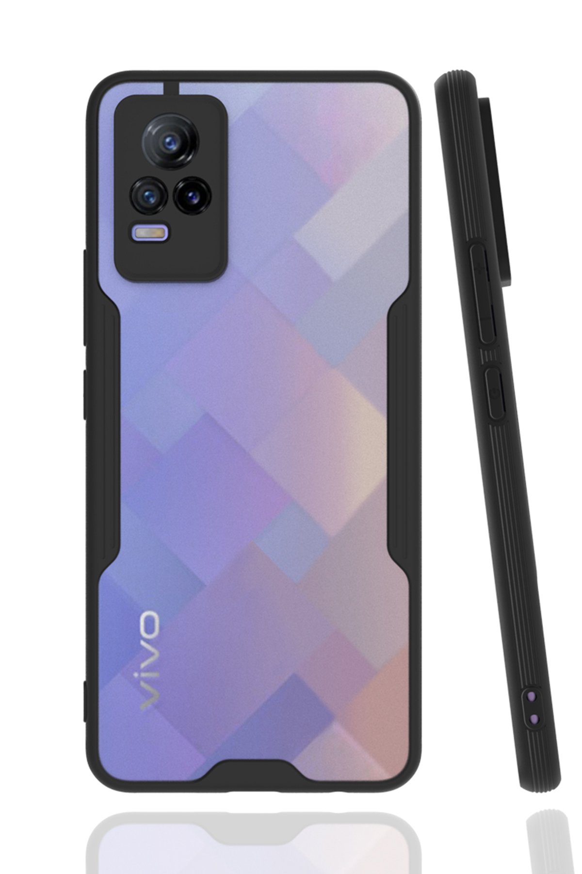  Vivo V21e Kılıf Platin Silikon - Siyah